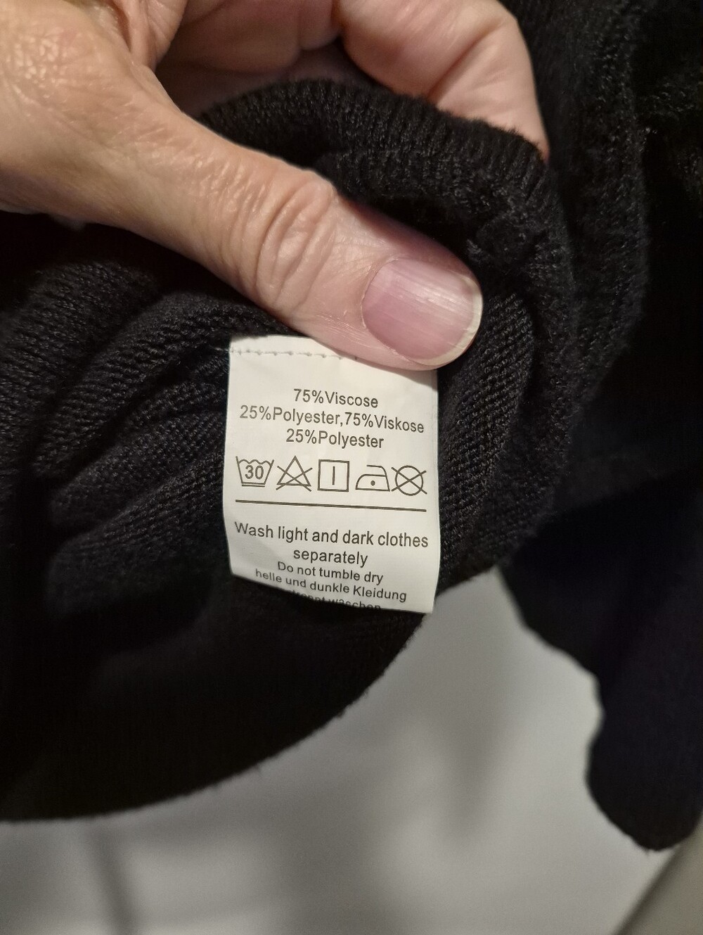 Grace Karin Boat Neck 3/4 Sleeve Lightweight Sweater, Black, Large, NWOT - Picture 4 of 5